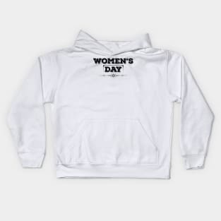 Women’s Day Black Kids Hoodie